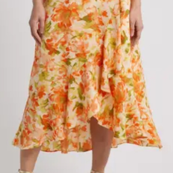 CHELSEA28 FAUX WRAP MIDI DRESS SZ SMALL - Picture 8 of 15